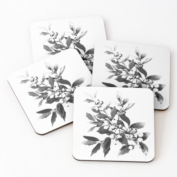 Item preview, Winter Berries and Leaves – Elegant Botanical Holiday Illustration designed and sold by inkoutninja.