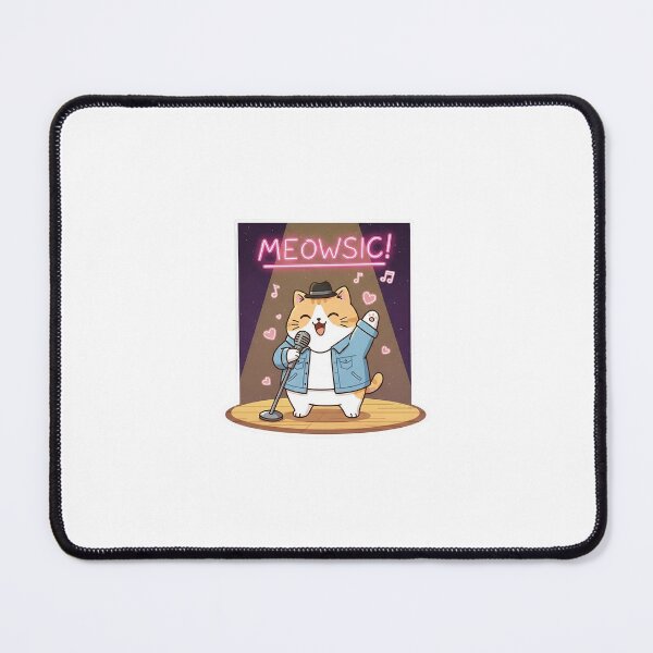 Item preview, Pop Star Kitty: Cute Chubby Cat Singing on Stage - Noopnyang Studio designed and sold by NoopnyangStudio.