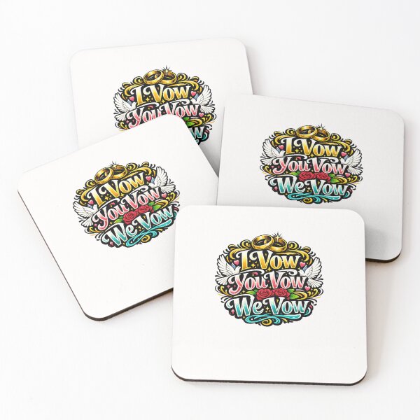 Item preview, I Vow You Vow We Vow – Wedding Love Typography designed and sold by Places On Earth.