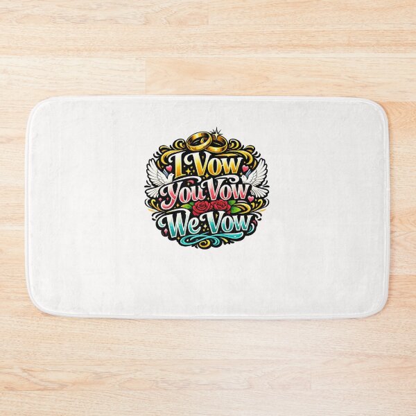 Item preview, I Vow You Vow We Vow – Wedding Love Typography designed and sold by Places On Earth.