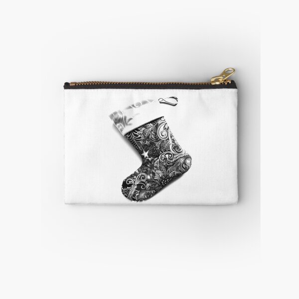 Item preview, Intricate Christmas Stocking – Elegant Black and White Holiday Art designed and sold by inkoutninja.