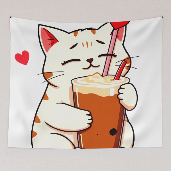 Item preview, Bubble Tea Cat – Whimsical Love & Comfort designed and sold by meesub.
