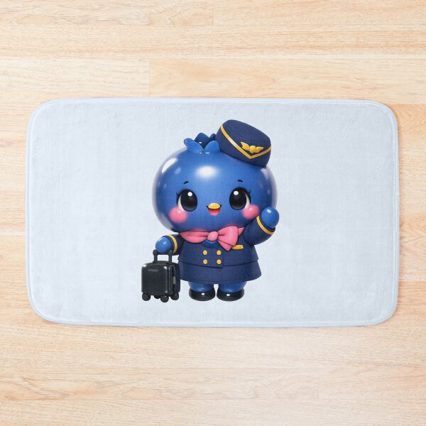 Item preview, Cute Blueberry Flight Attendant | Kawaii Fruit Travel Character designed and sold by Moons Studio.