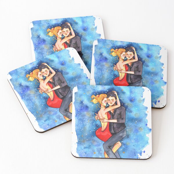 Item preview, Bachata Dancing Couple – Watercolour Illustration designed and sold by lippostcard.