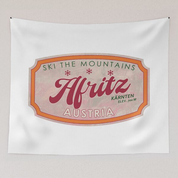 Item preview, Afritz, Austria, Kärnten, Ski, textured skiing badge designed and sold by Wanderful-roads.
