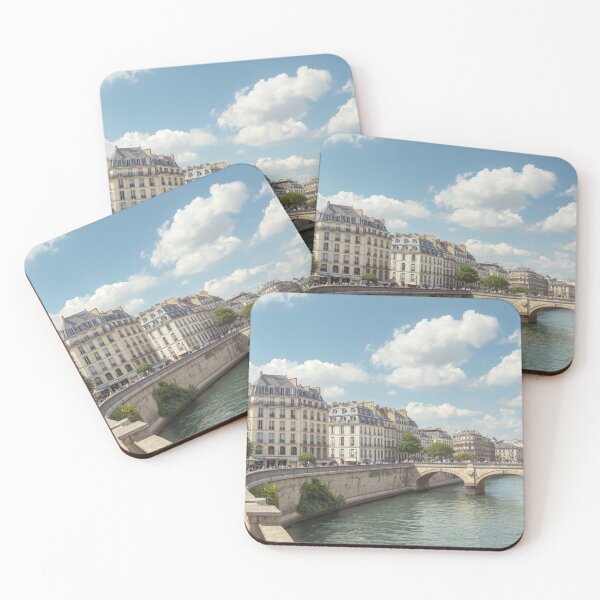 Item preview, French town, Paris scenery art print, classic France beauty, river views designed and sold by BlareBlare.
