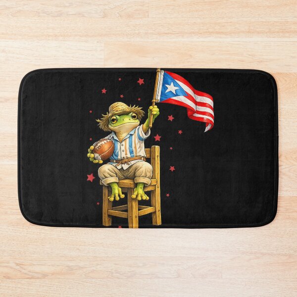 Item preview, Coquí Frog Football Fan with Puerto Rico Flag T-Shirt designed and sold by krotkrot.