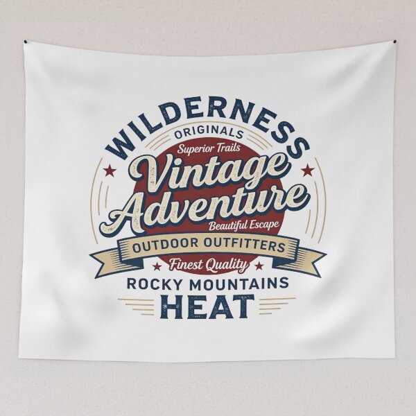 Item preview, Vintage Adventure Wilderness T-Shirt – Outdoor Outfitters Rocky Mountains Heat | Retro Hiking Gift designed and sold by Williams Anderson.