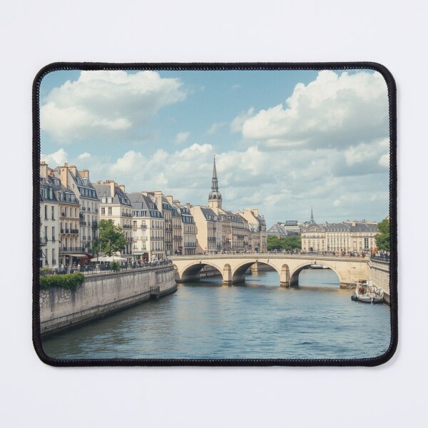 Item preview, beautiful France scenery art print, river views designed and sold by BlareBlare.