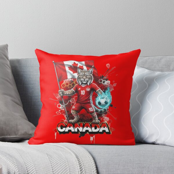 Aperçu de l'œuvre Coupe du Monde de Soccer Canada 2026 - Mascotte Lynx Fierté Canadienne - Les Rouges créée et vendue par Inkwell grove.