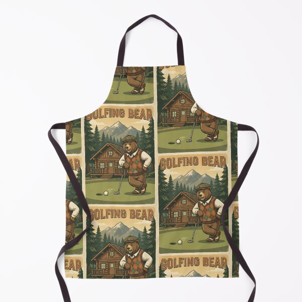Item preview, Golf Bear In The Woods designed and sold by RobertMartinArt.