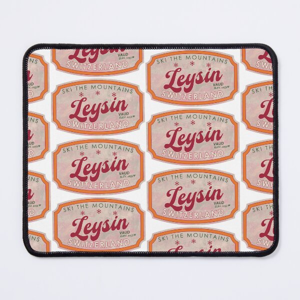 Item preview, Leysin, Switzerland, Vaud, Ski, textured skiing badge designed and sold by Wanderful-roads.