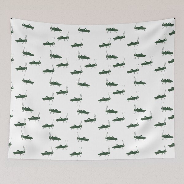 Item preview, Grasshoppers on white designed and sold by reneesillus.