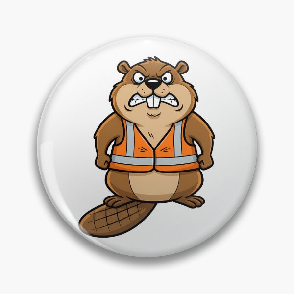 Item preview, Angry Beaver Construction Worker Cartoon designed and sold by k3rstman1.