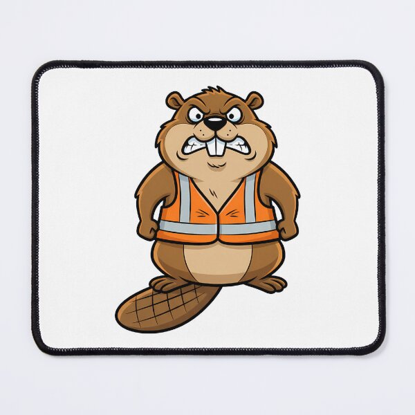 Item preview, Angry Beaver Construction Worker Cartoon designed and sold by k3rstman1.