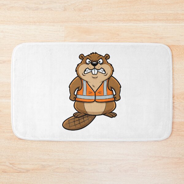 Item preview, Angry Beaver Construction Worker Cartoon designed and sold by k3rstman1.