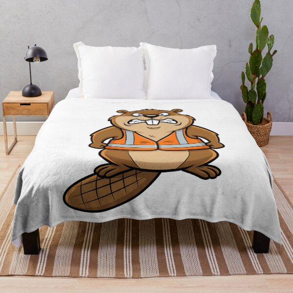 Item preview, Angry Beaver Construction Worker Cartoon designed and sold by k3rstman1.