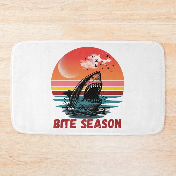 Item preview, Bite Season Vintage Shark Sunset Retro Ocean Predator Design designed and sold by KapiPrint.