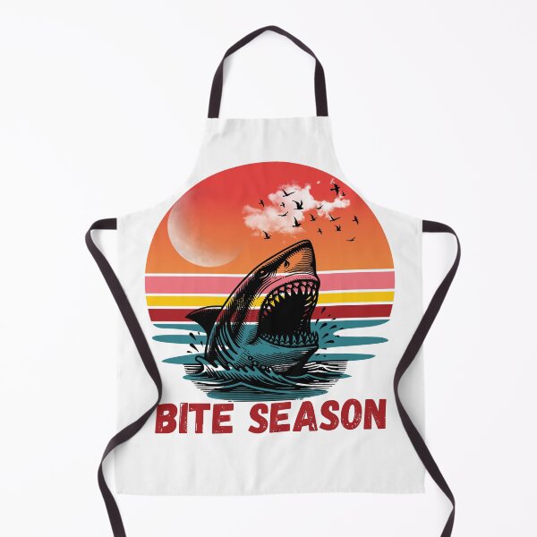Item preview, Bite Season Vintage Shark Sunset Retro Ocean Predator Design designed and sold by KapiPrint.