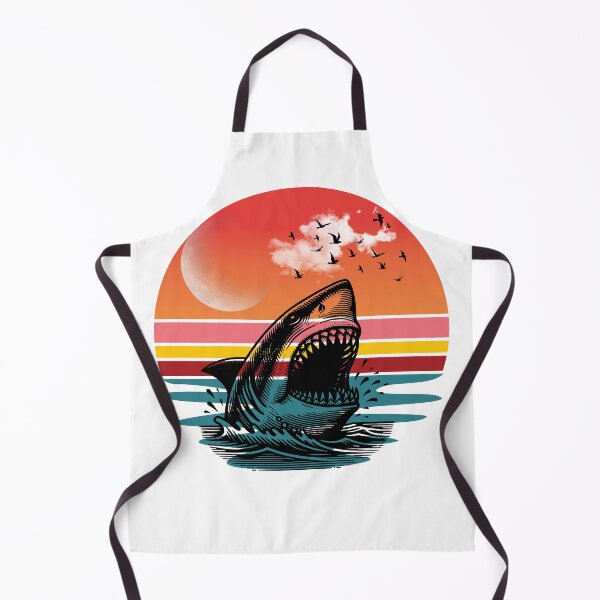 Item preview, Bite Season Retro Shark Sunset Ocean Predator Vintage Beach Design designed and sold by KapiPrint.