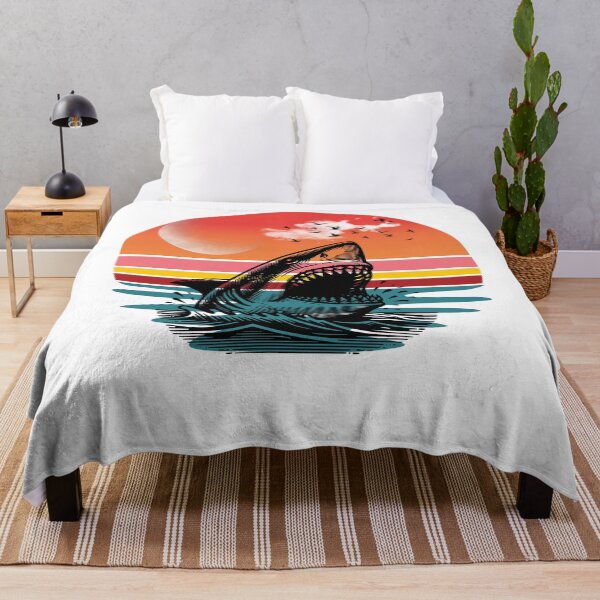 Item preview, Bite Season Retro Shark Sunset Ocean Predator Vintage Beach Design designed and sold by KapiPrint.