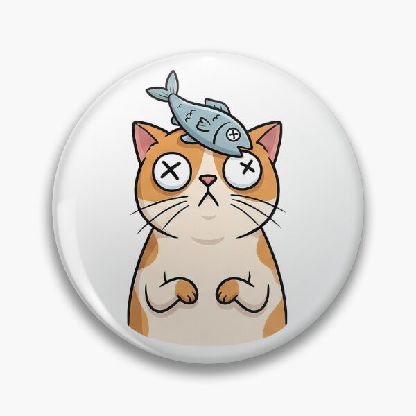 Item preview, Dazed Cat Fish on Head Cartoon designed and sold by k3rstman1.