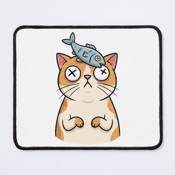 Item preview, Dazed Cat Fish on Head Cartoon designed and sold by k3rstman1.