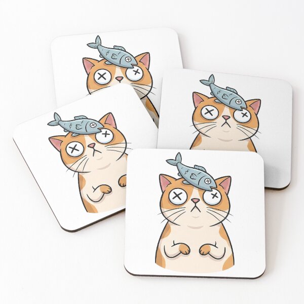 Item preview, Dazed Cat Fish on Head Cartoon designed and sold by k3rstman1.