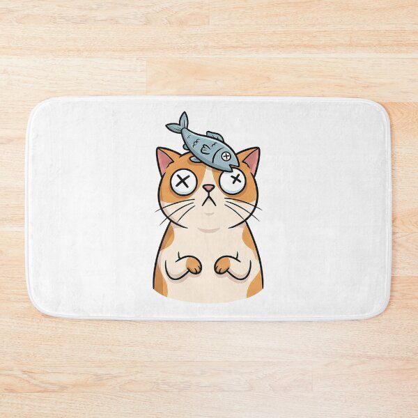 Item preview, Dazed Cat Fish on Head Cartoon designed and sold by k3rstman1.