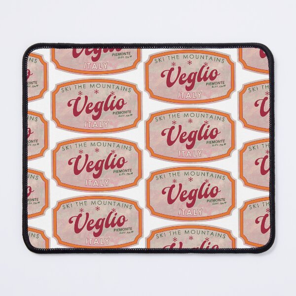 Item preview, Veglio, Italy, Piemonte, Ski, textured skiing badge designed and sold by Wanderful-roads.