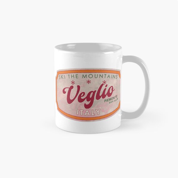 Item preview, Veglio, Italy, Piemonte, Ski, textured skiing badge designed and sold by Wanderful-roads.