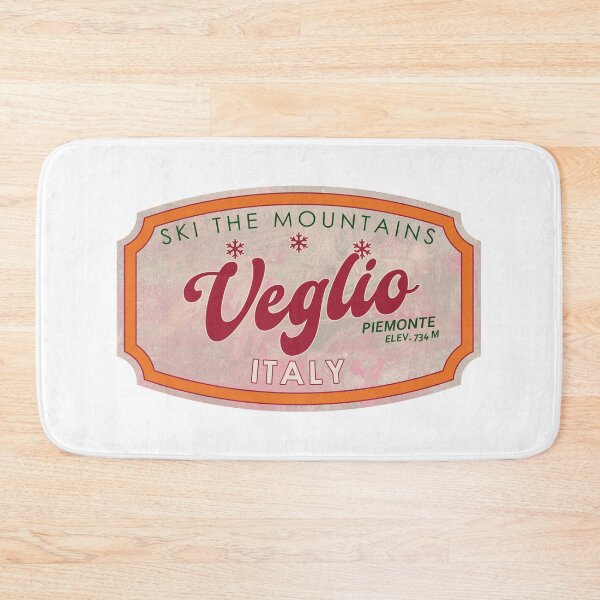 Item preview, Veglio, Italy, Piemonte, Ski, textured skiing badge designed and sold by Wanderful-roads.