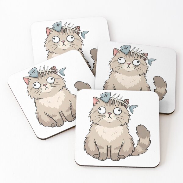 Item preview, Confused Cat With Fishbone Hat designed and sold by k3rstman1.