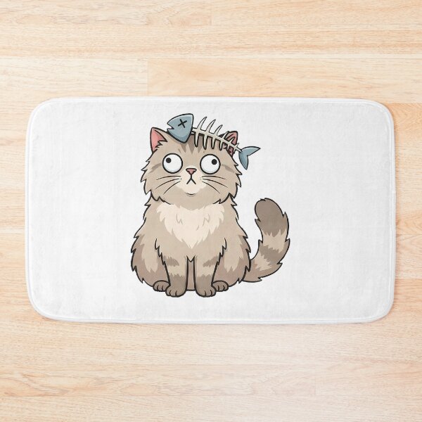 Item preview, Confused Cat With Fishbone Hat designed and sold by k3rstman1.