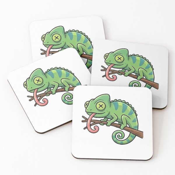 Item preview, Green Dead Chameleon Tongue Out designed and sold by k3rstman1.