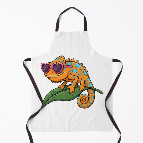 Item preview, Cute Cartoon Chameleon Wearing Heart Sunglasses on Leaf designed and sold by k3rstman1.