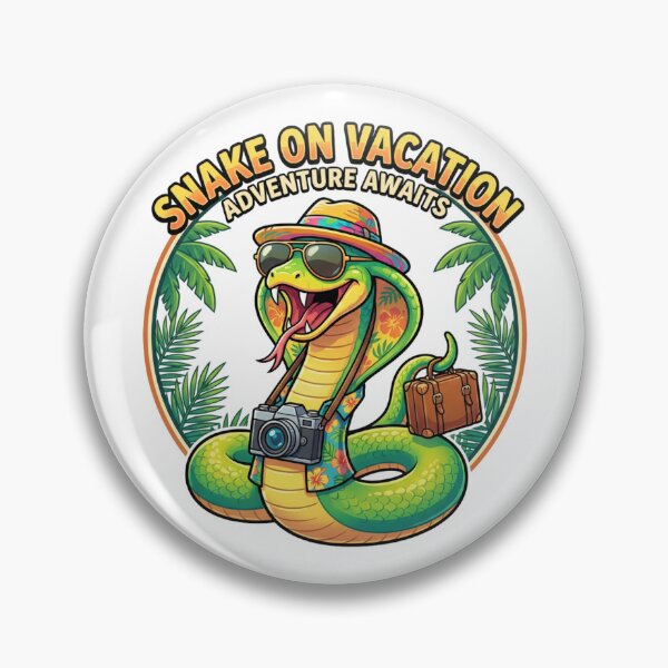 Item preview, Snake on Vacation | Funny Tourist Cobra Design | Travel Adventure Gift | Tropical Holiday Humor designed and sold by ZoomTaDesign.