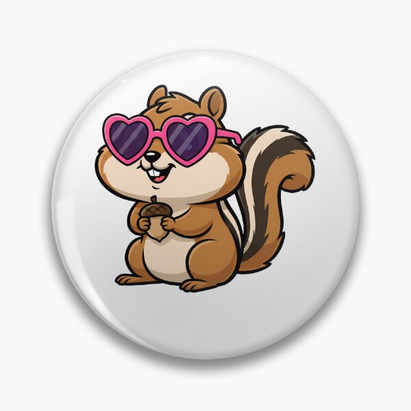 Item preview, Cute Chipmunk Pink Heart Sunglasses Acorn designed and sold by k3rstman1.