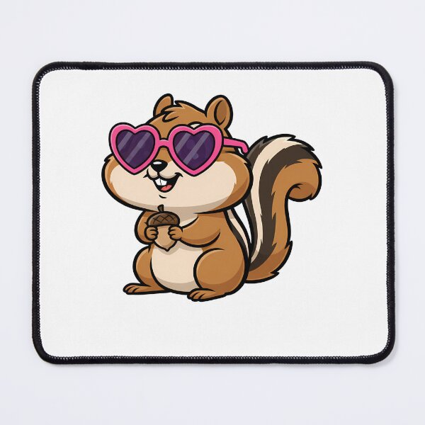 Item preview, Cute Chipmunk Pink Heart Sunglasses Acorn designed and sold by k3rstman1.