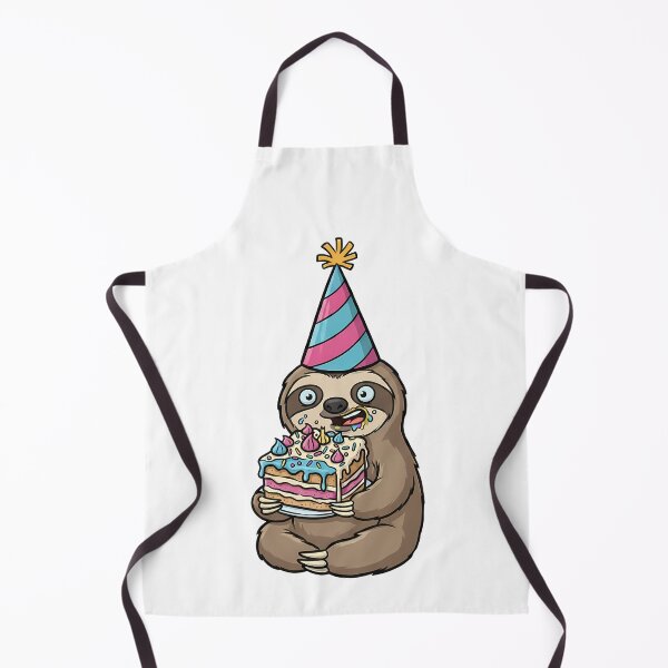 Item preview, Derpy Sloth Eating Birthday Cake Cartoon designed and sold by k3rstman1.