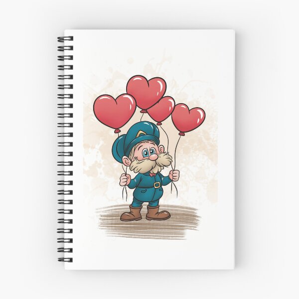 Item preview, Vintage Cartoon Mailman Holding Heart Balloons – Colorful Whimsical Illustration designed and sold by artista.magico.