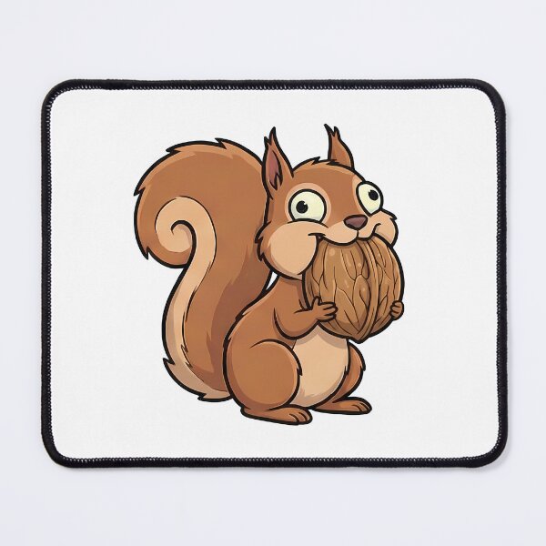 Item preview, Cute Derpy Squirrel Holding Walnut Cartoon designed and sold by k3rstman1.