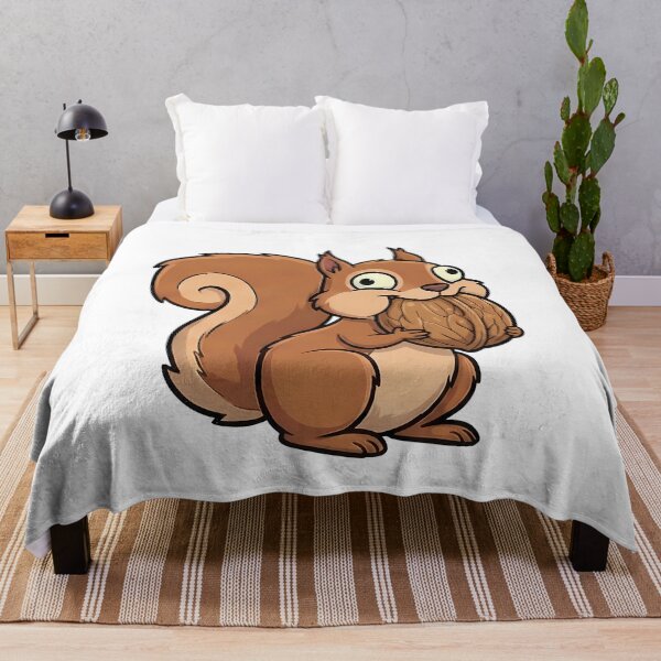 Item preview, Cute Derpy Squirrel Holding Walnut Cartoon designed and sold by k3rstman1.