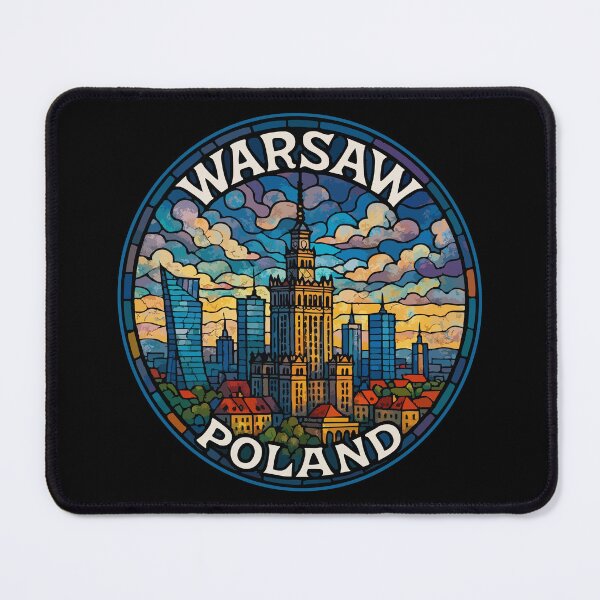 Item preview, Warsaw Poland Stained Glass Art Travel designed and sold by TomFrontierArt.
