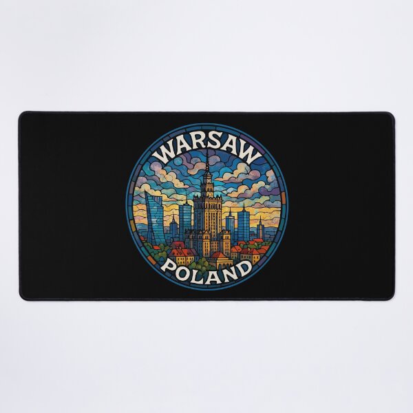 Item preview, Warsaw Poland Stained Glass Art Travel designed and sold by TomFrontierArt.