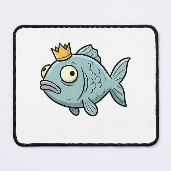 Item preview, Funny Royal Blue Fish with Crown designed and sold by k3rstman1.