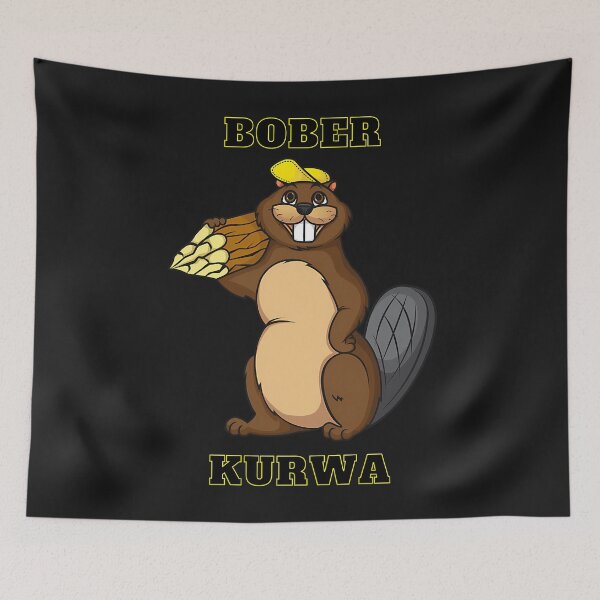 Item preview,  Bober Kurwa Beaver With Tree Trunk And Yellow Cap designed and sold by simo7hl.