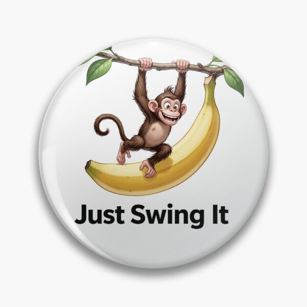 Item preview, Just Swing It — Funny Monkey Banana Parody Design designed and sold by WearContext.