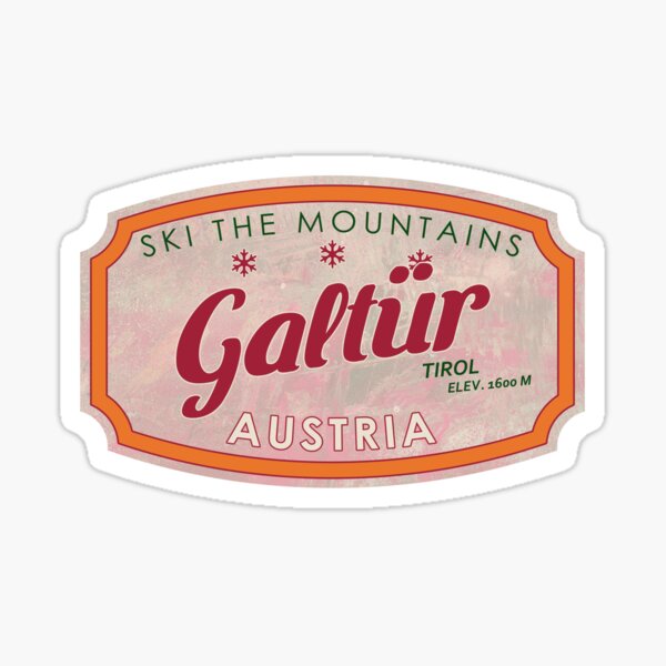Item preview, Galtür, Austria, Tirol, Ski, textured skiing badge designed and sold by Wanderful-roads.