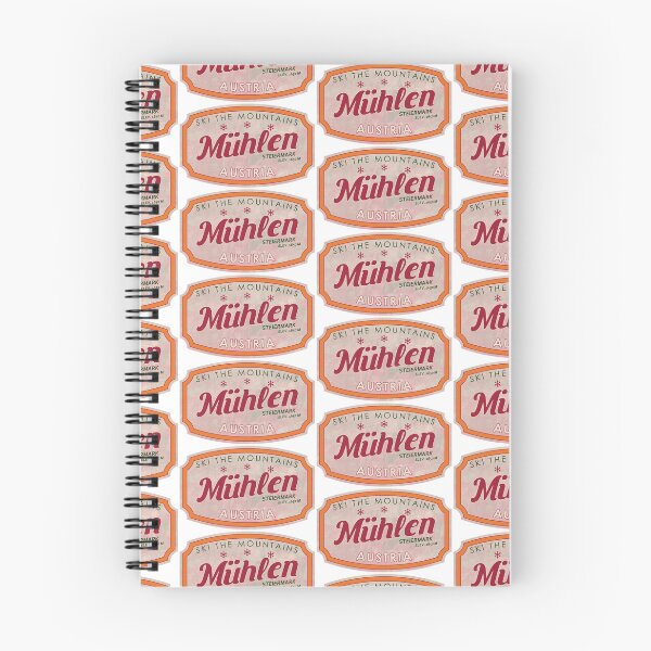 Item preview, Mühlen, Austria, Steiermark, Ski, textured skiing badge designed and sold by Wanderful-roads.